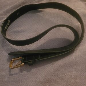 Bordeaux By Custom Black Leather Belt